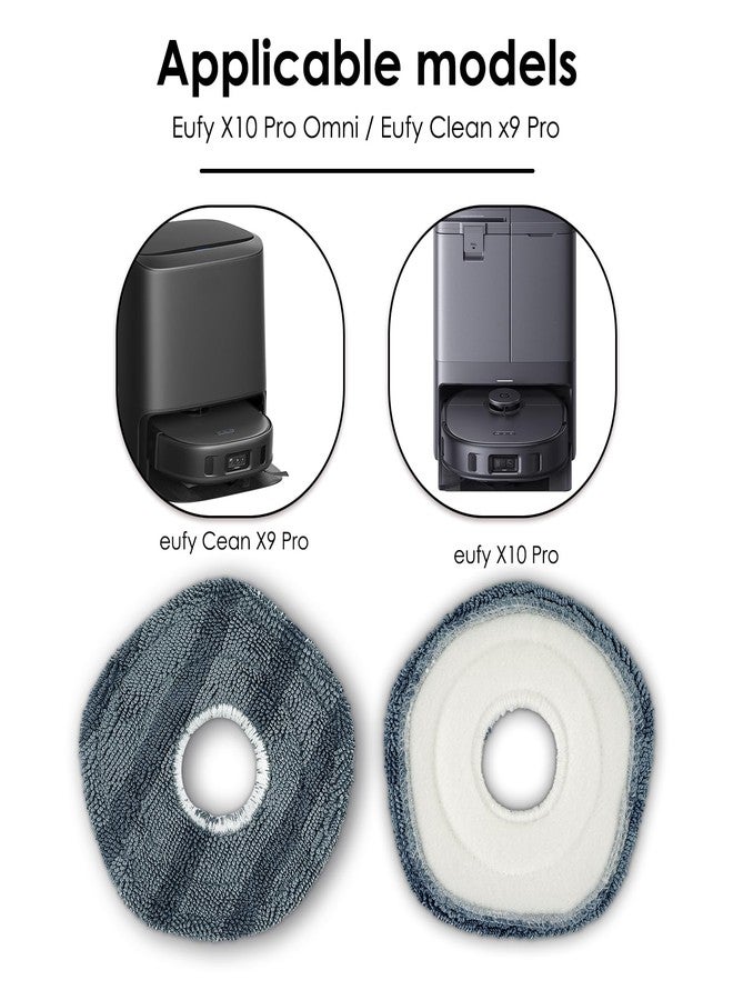 BRUVISH (5 Pack) X10 Pro Omni Replacement Mop Pads for Eufy X10 Pro Omni Robot Vacuum Cleaner, Washable Reusable Replacement Mop Cloths, Mop Pad Accessories Kit, Premium Microfiber - Image 5